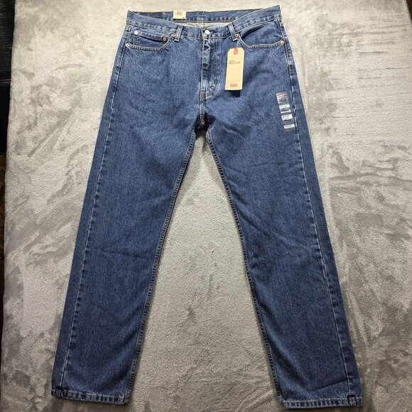 Levi's Jeans Mens 38x34 Blue 505 Regular Medium Wash Straight Leg NWT - Picture 1 of 13